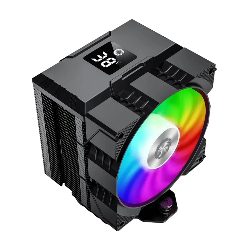 Cooler CPU GAMEMAX Gamma 90 Digital BK ARGB 4 Tubos Termicos, Digital Display To Temperature, Intel