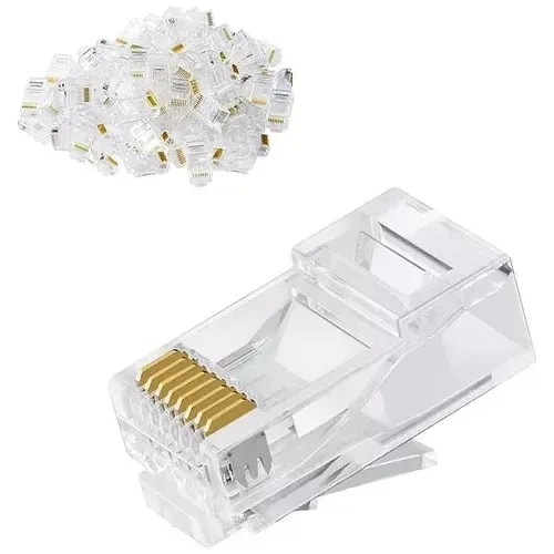 Conector RJ45 CAT6 (funda 50 unidades) Termoplasticos 8 Contactos Bronce