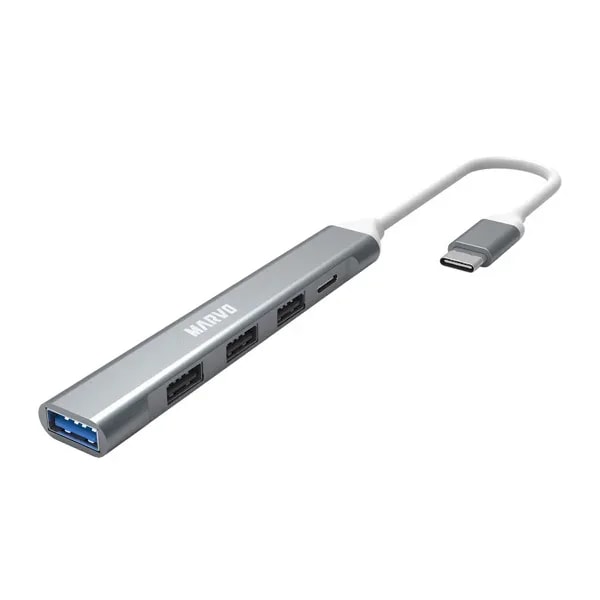 Hub Marvo UH008 Usb-c To 1*USB 3.0 + 3*USB 2.0 + 1*USB-C, Plug & Play