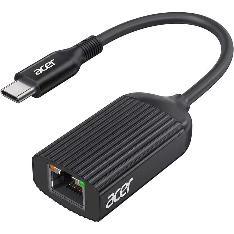 Adaptador Acer ODK440 Usb-c A Ethernet RJ45 1GBPS Thunderbolt 3/4 Aluminio Black