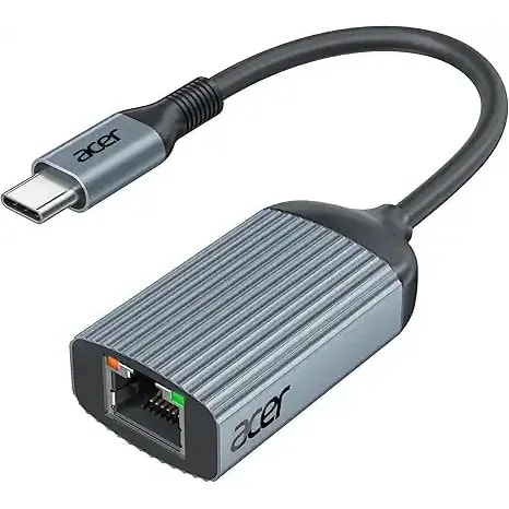 Adaptador Acer ODK440 Usb-c A Ethernet RJ45 1GBPS Thunderbolt 3/4 Aluminio Silver