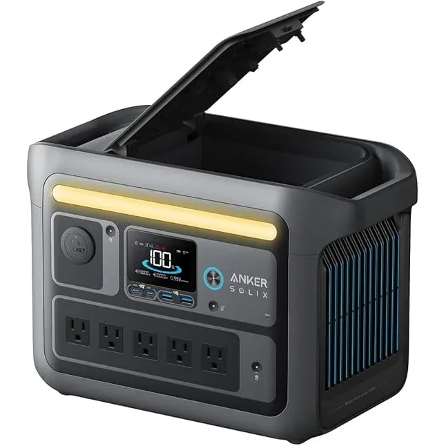 Estacion De Energia Anker Solix C800 Bat. LIFEPO4 768WH Salida 1200W AC 110V*5, Usb-a 12W*2, Usb-c