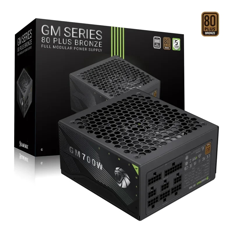 Fuente De Poder GAMEMAX 700W GM-700B BK Modular 80+ Bronce Fan 14CM 100-240V