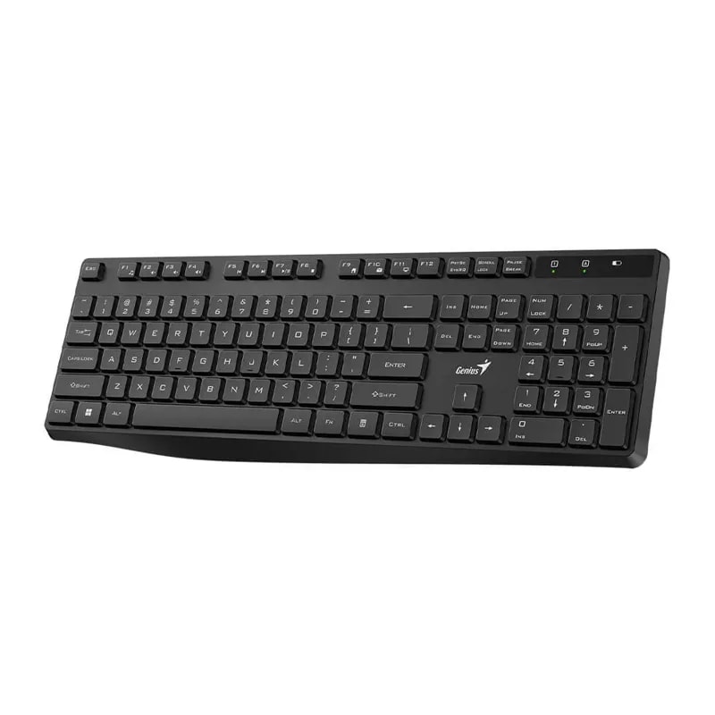 Teclado Genius KB-7200 SP BK Slim Inalambrico AI Copilot Silencioso USB 2,0