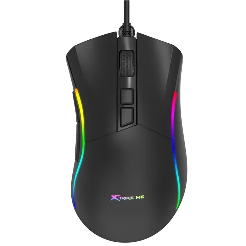 Mouse Xtrike Me GM-226 BK 7 Bot. 7200DPI Driver Programable, RGB 13 Efectos USB 2,0