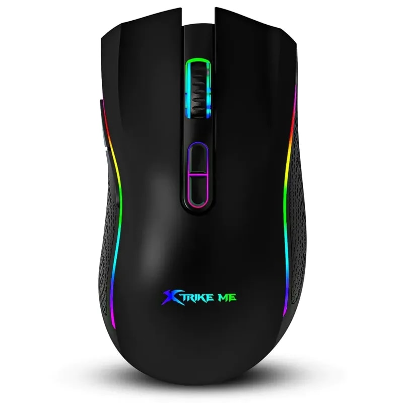 Mouse Xtrike Me GM-314 BK 7 Bot. 7200DPI Driver Programable, RGB 13 Efectos Dinamico USB 2,0