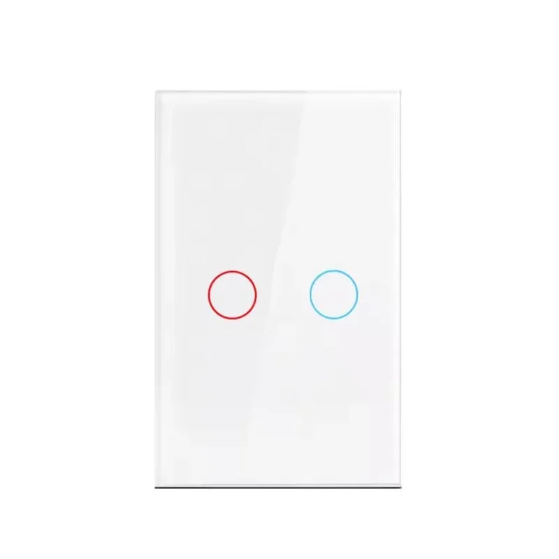 Interruptor Smart WHC06 White 2 Botones Touch App Tuya O Smart Life Compatible Google