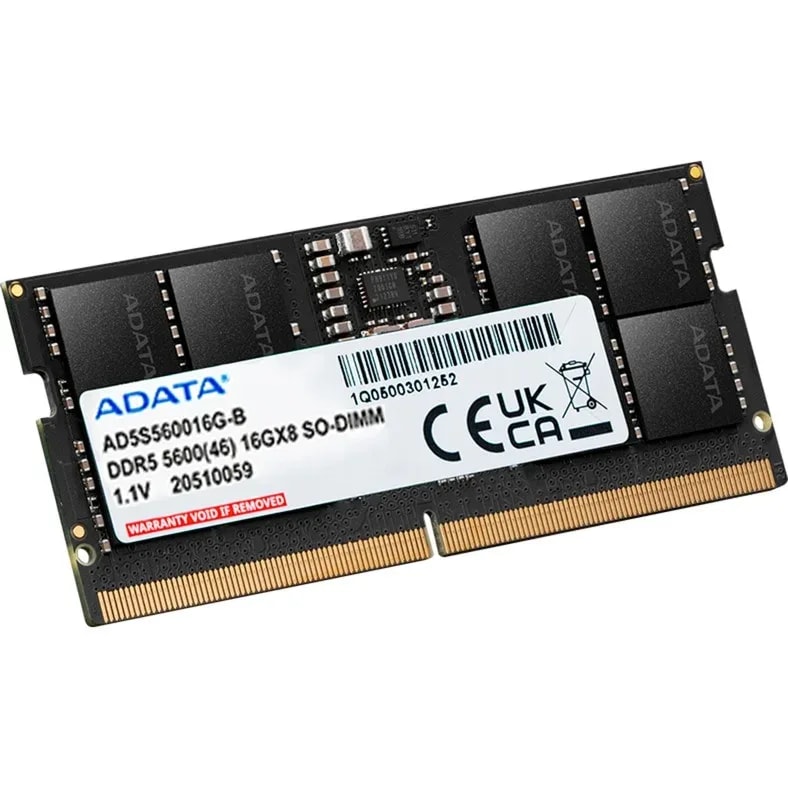 Memoria RAM 16GB DDR5 5600MHZ Adata Sodimm 1.1V L46 262PIN AD5S560016G-S