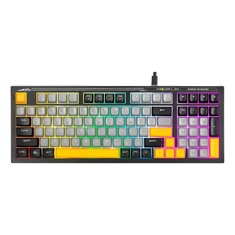 Teclado Marvo K638B Soldat S50B SP Silencioso RGB MIXTo, 98 Tecl USB 2,0 1.5M