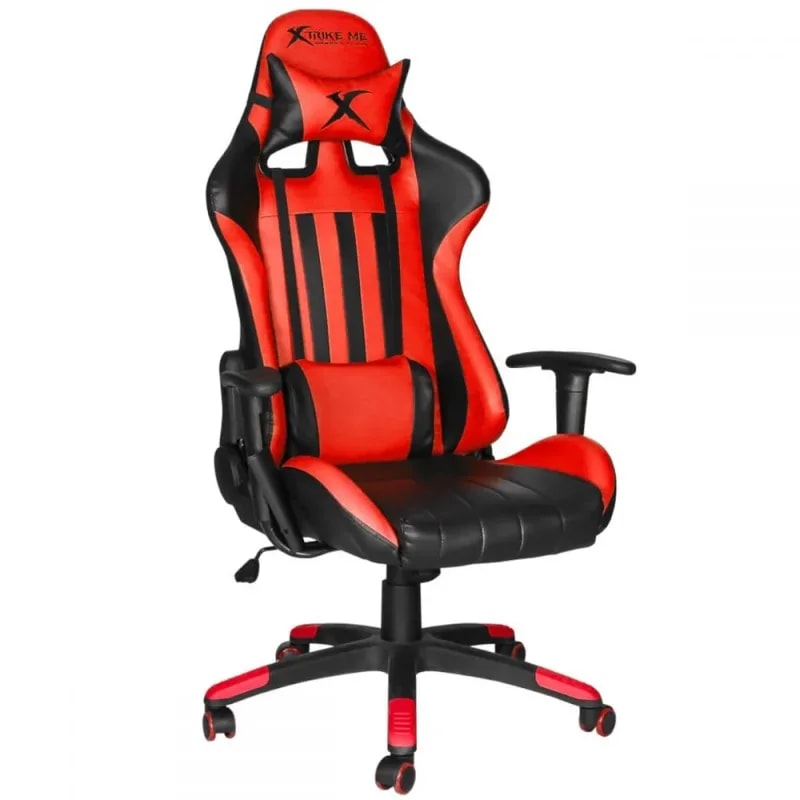 Silla Gaming Xtrike GC-905 Rd Negro/rojo Almohadas Cabeza Y Zona Lumbar Rotación 360° Reclinacion