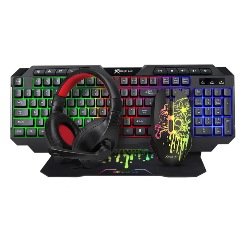 Kit 4 En 1 Xtrike Me CMX-415 SP (tecl, Mouse, Headphone, Mousepad) 115 Tecl. RGB Mixta, Dpi 8000 6