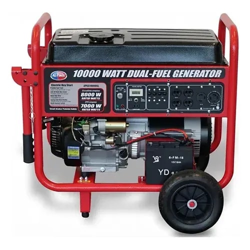 Generador ALL Power Portatil APGG10000GLCS Dual Fuel Gasolina / Propano 10000W Encendido Electrico