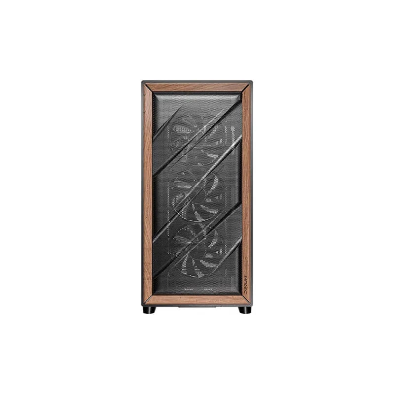 Case Antec Flux Wood Black MID Tower 3X120MM IN Front 1X120MM Reverse FAN 1X140MM Rear