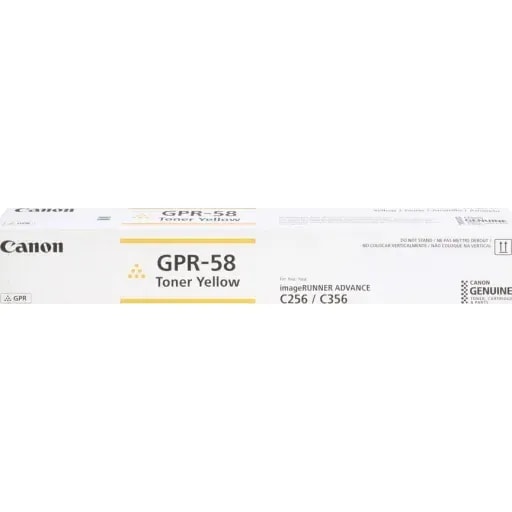 Toner Canon GPR-58 Amarillo Rendimiento 18000 Paginas IRA C257IF / C357IF