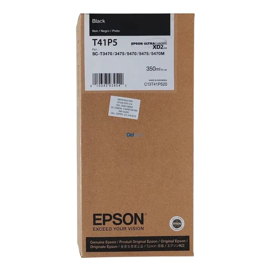 Tinta Epson T41P5 Negra Ultrachrome Surecolor T5470 / T5475 350 ML C13T41P520