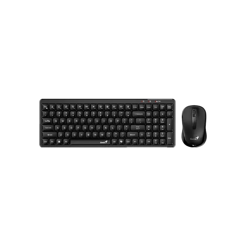 Combo Genius Teclado Y Mouse Q8100 Wireless Negro / RF 2.4GHZ / FOR Business / NO Tec. Numericas