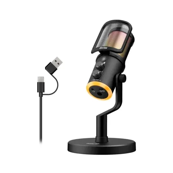 Microfono Genius MIC-S400U / 20HZ / Usb-c / Usb-a / Reduc.ruido / Con Soporte