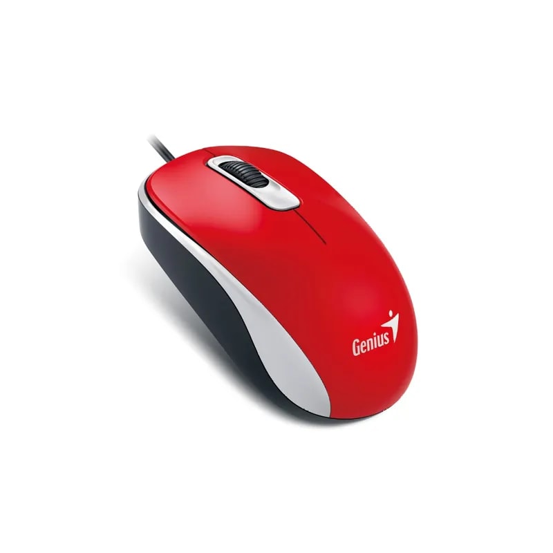 Mouse USB Genius DX-110 Rojo / 3 Botones / 1000DPI / Windows Y MAC