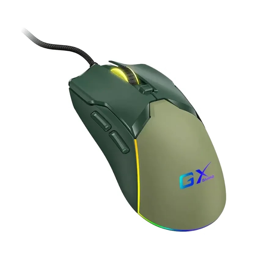 Mouse Genius Gaming Scorpion M700 Army Green RGB / 6 Botones / DPI 800 A 7200