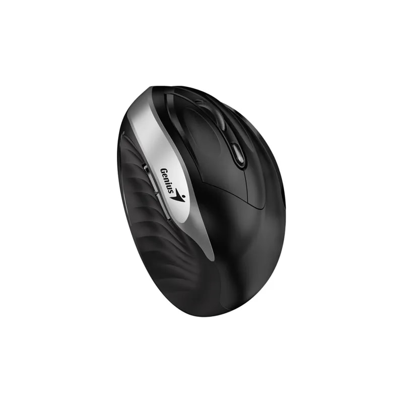Mouse Wireless Genius Ergo 8250 Silver / Vertical / Silencio / RF 2.4GHZ / Pila AA X 1