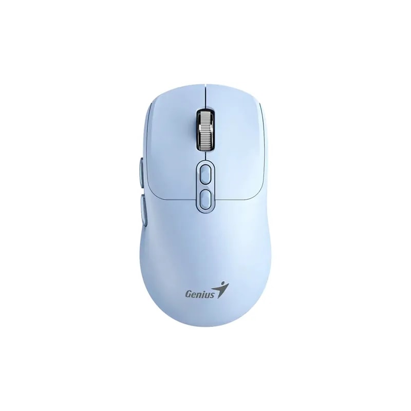 Mouse Genius NX-8080S Wireless Y BT Azul / AI Copilot / 7 Botones / 1600 DPI / Pila AA / WIN MAC