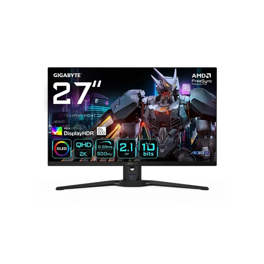 Monitor Gigabyte Aorus FO27QSP 27PULG Qd-oled 2560X1440QHD 500HZ 10BIT 0.03MS HDMI Dport USB