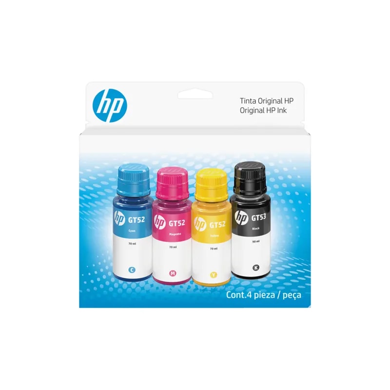 HP Botella GT53 / GT52 Pack 4 Smart TANK200 / 300 / 400 / 500 / 600 / 700 4000N / 8000C 9F3N4AL