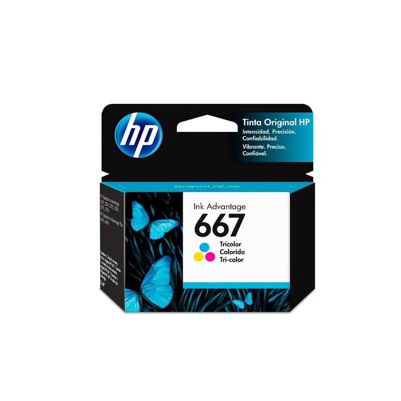 Tinta HP 667 Tricolor 100 PAG 1275 / 2775 / 2374 / 2375 / 2376 / 6076 3YM78AL