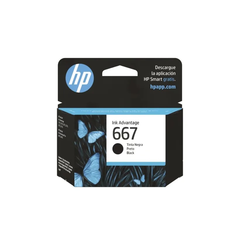 Tinta HP 667 Negro 120 PAG 1275 / 2775 / 2374 / 2375 / 2376 / 6076 3YM79AL