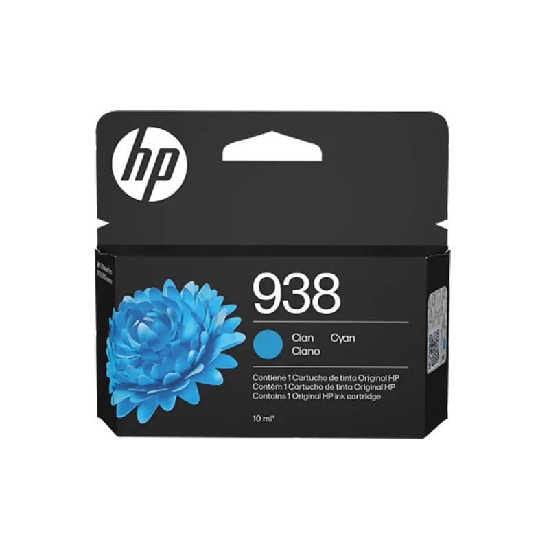 HP 938 Cyan OJ 9110 / 9120 / 9130 / 9720 / 9730 800 Paga 4S6X5PL