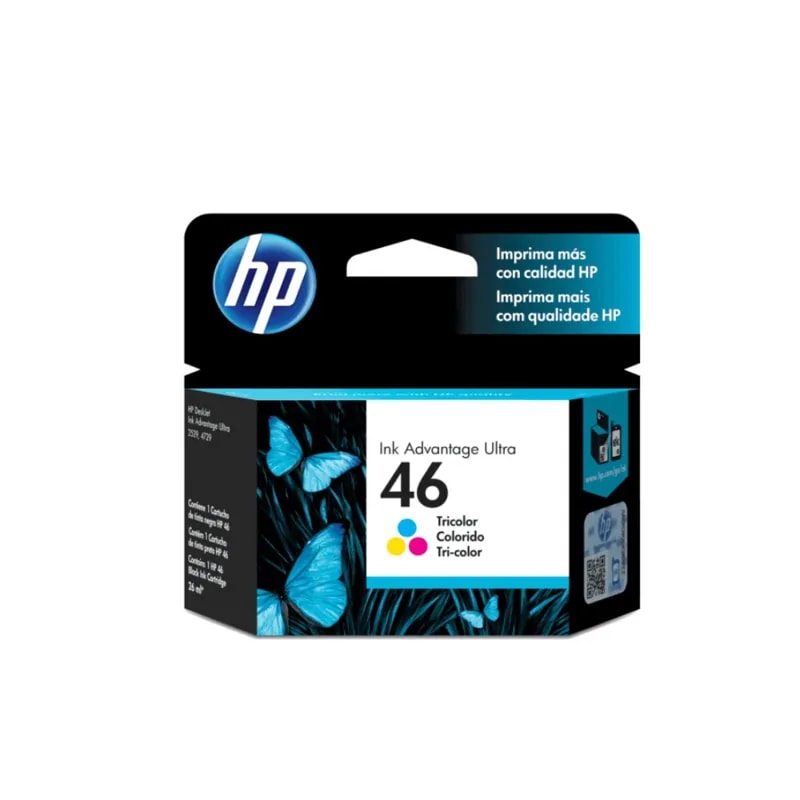 Tinta HP 46 Tri-color AIO4729 / 2029 / 2529 / 2020 / 2520 750 PAG CZ638AL