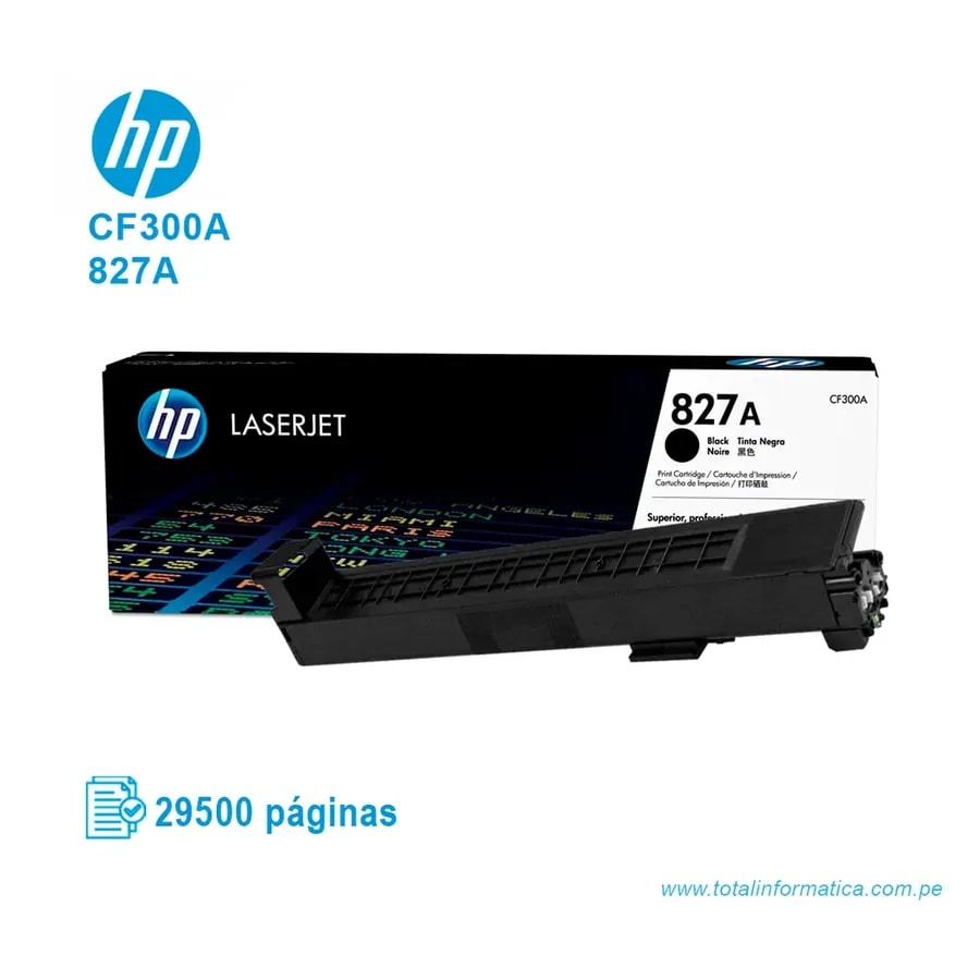 HP Toner HP 827A Negro Laserjet M880Z 29500 PAG CF300A