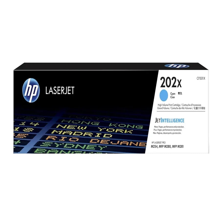 Toner HP 202X Cyan Laserjet M254DWD / M281FDW 2500 PAG CF501X