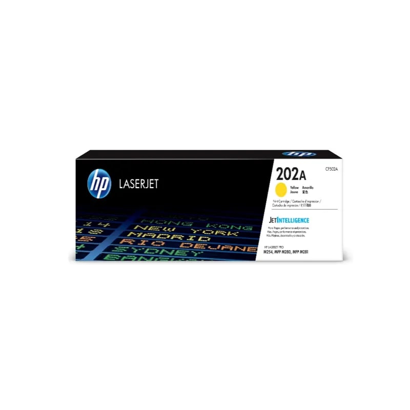 Toner HP 202A Amarillo Laserjet M254DWD / M281FDW 1300 PAG CF502A