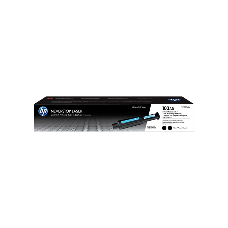 HP KIT De Recarga De Toner Original HP Laser 103AD Negro W1103AD 2500X2 PAG