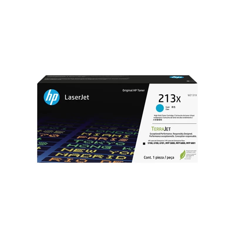 HP / Toner 213X Cyan Alto Rendimiento Laserjet 5700 / 5800 / 6700 / 6800 6000 PAG W2131X
