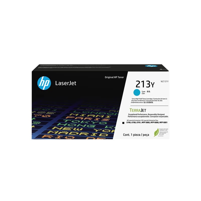HP / Toner 213Y Cyan Rendimiento Superior Laserjet 5700 / 5800 / 6700 / 6800 12000P W2131Y