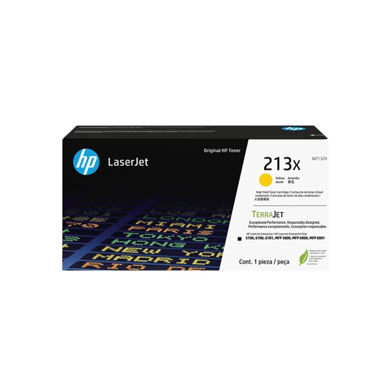 HP / Toner 213X Amarillo Alto Rendimiento Laserjet 5700 / 5800 / 6700 / 6800 6000PAG W2132X