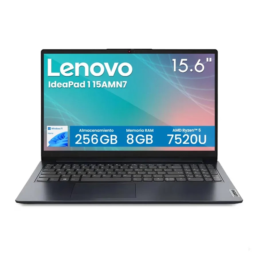 Computador / Portatil Ideapad 1 15AMN7 R5 7520U 8GB RAM 256GB SSD 15.6 FHD W11H Blue IG LVO
