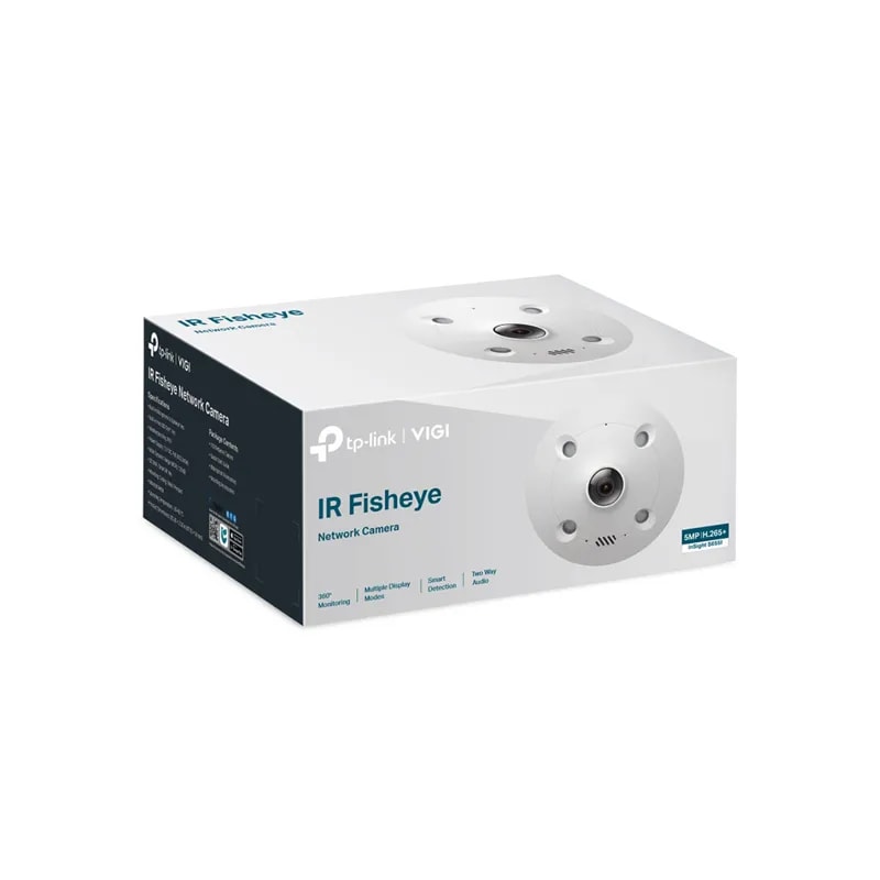 Cámara TP-Link Vigi Insight S655I Fisheye IR 5MP / Vision Nocturna IR / 360 Grados / Audio BI