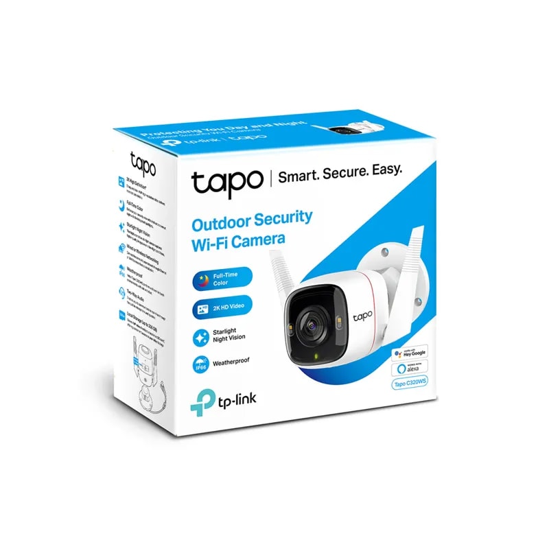 Cámara TP-Link Tapo C320WS / Exterior / WIFI / Vision Nocturna A Color / 256GB / 2K / Audio