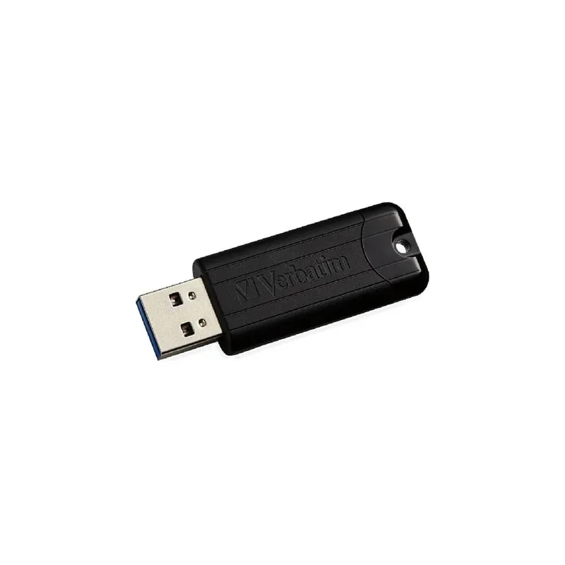 Flashmemory Verbatim 256GB Pinstripe Negro USB 3.0 / Retractil / Microban