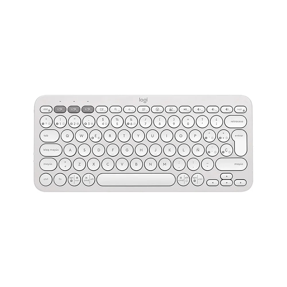 Teclado Logitech Pebble Keys 2 K380S Wireless SP Blanco