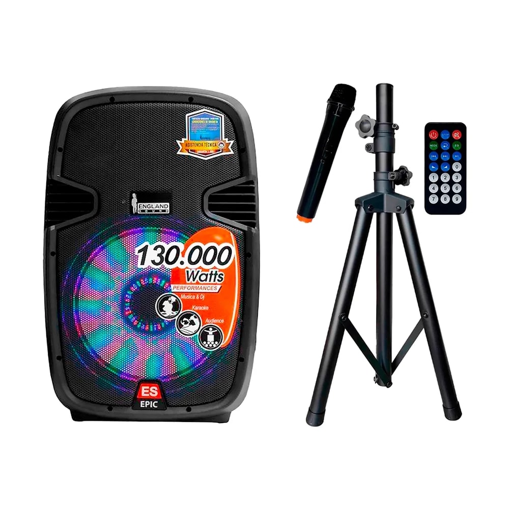 Parlante Es-md Epic 15 LED 15INCH 130000 Watts Negro