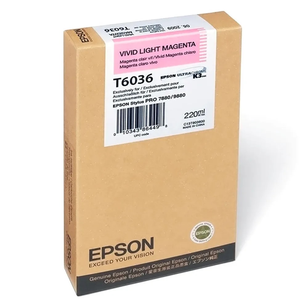 Cartucho Epson T603600 Stylus PRO 7880-9880 Vivid Light Magenta 220ML