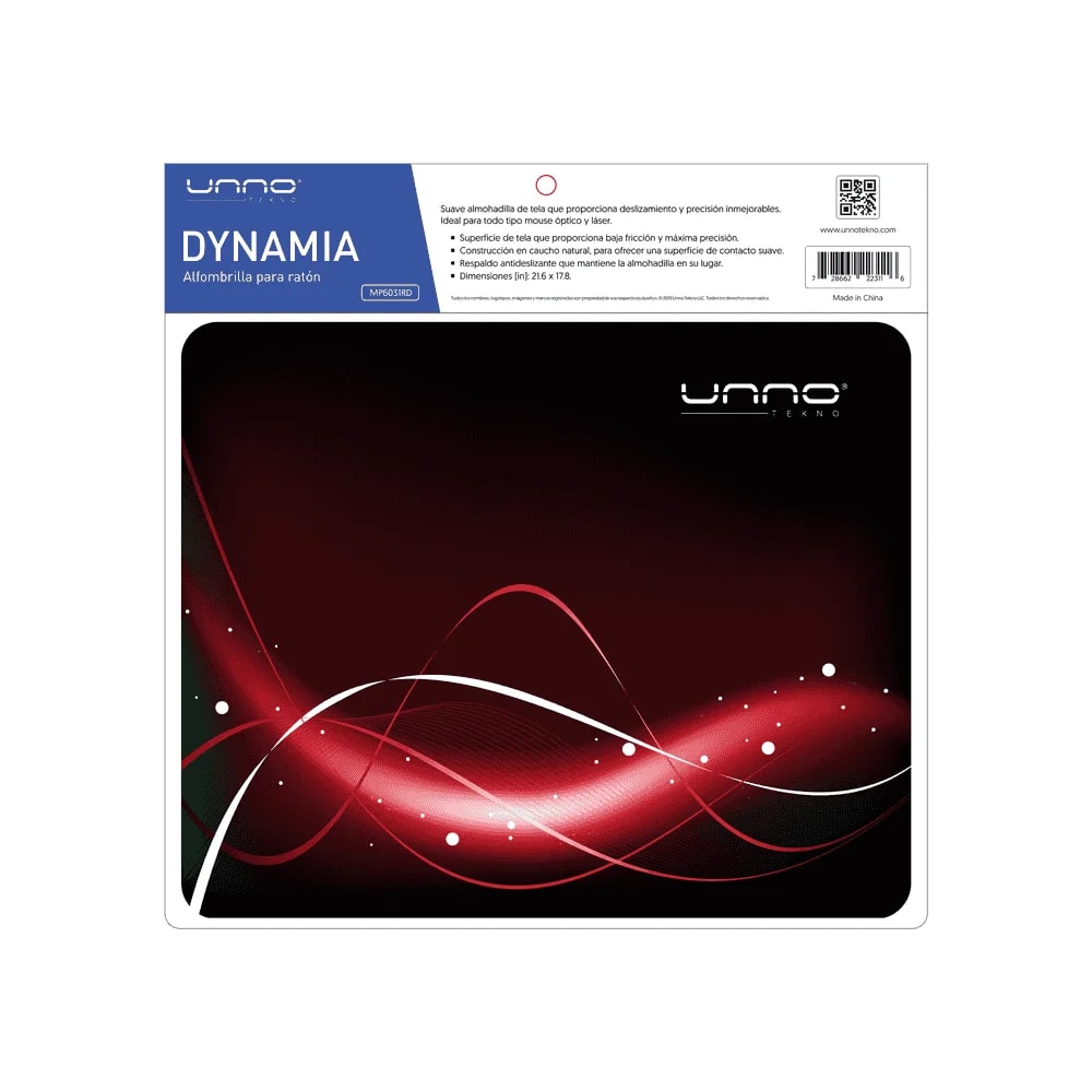 Mouse pad Unno Tekno MP6031RD Dynamia rojo