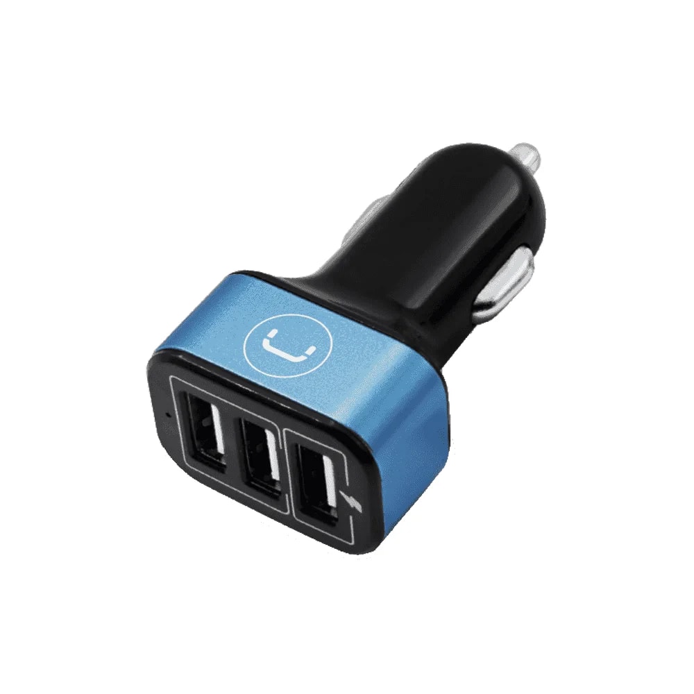 Cargador de auto Unno Tekno PW5022BK 3 puertos USB 6.0 Amp