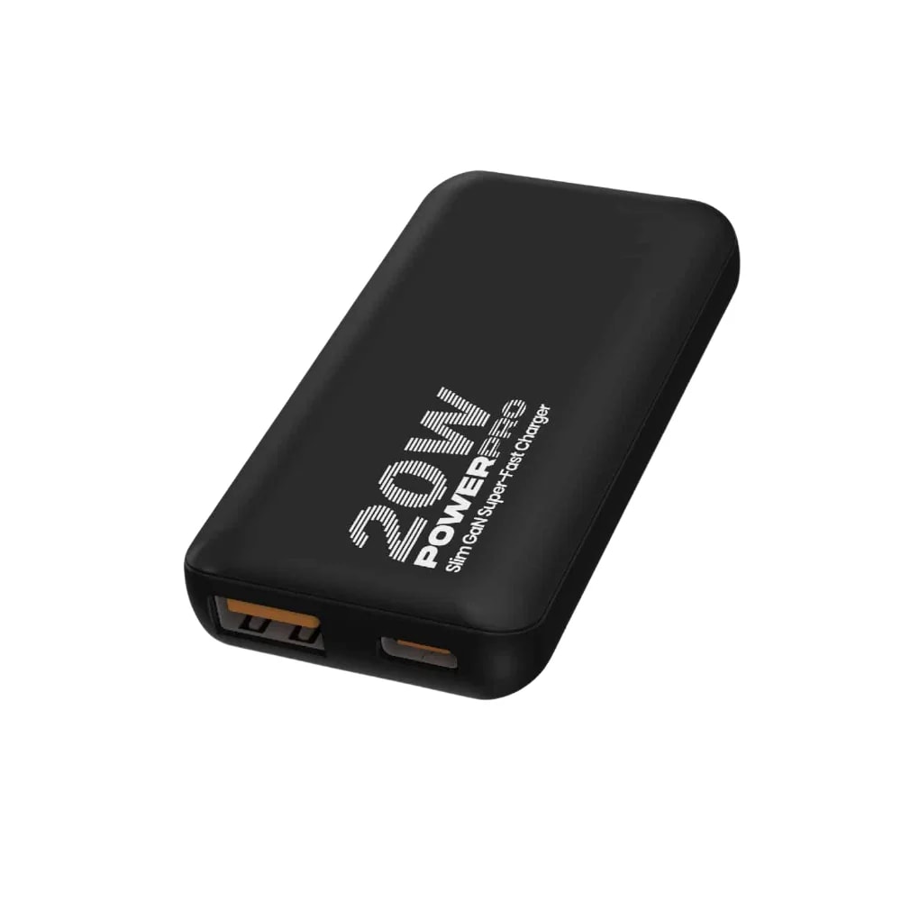 Cargador de pared Unno Tekno slim PW5067BK 1 USB tipo A + 1 USB tipo C 20W