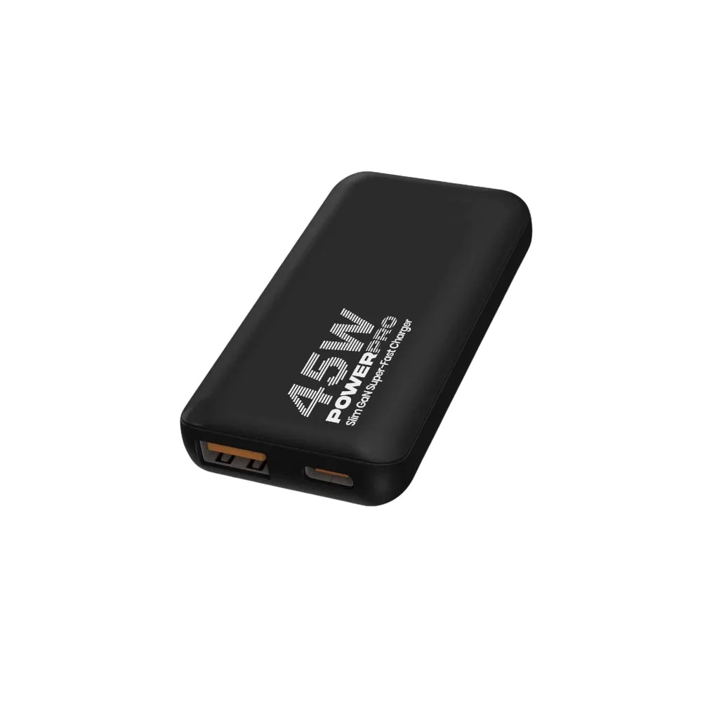 Cargador de pared Unno Tekno slim PW5069BK doble puerto 1 USB tipo A + 1 USB tipo C 45W