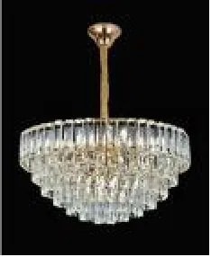 Lámpara Colgante de Cristal Transparente Redonda 60 cm Moderna